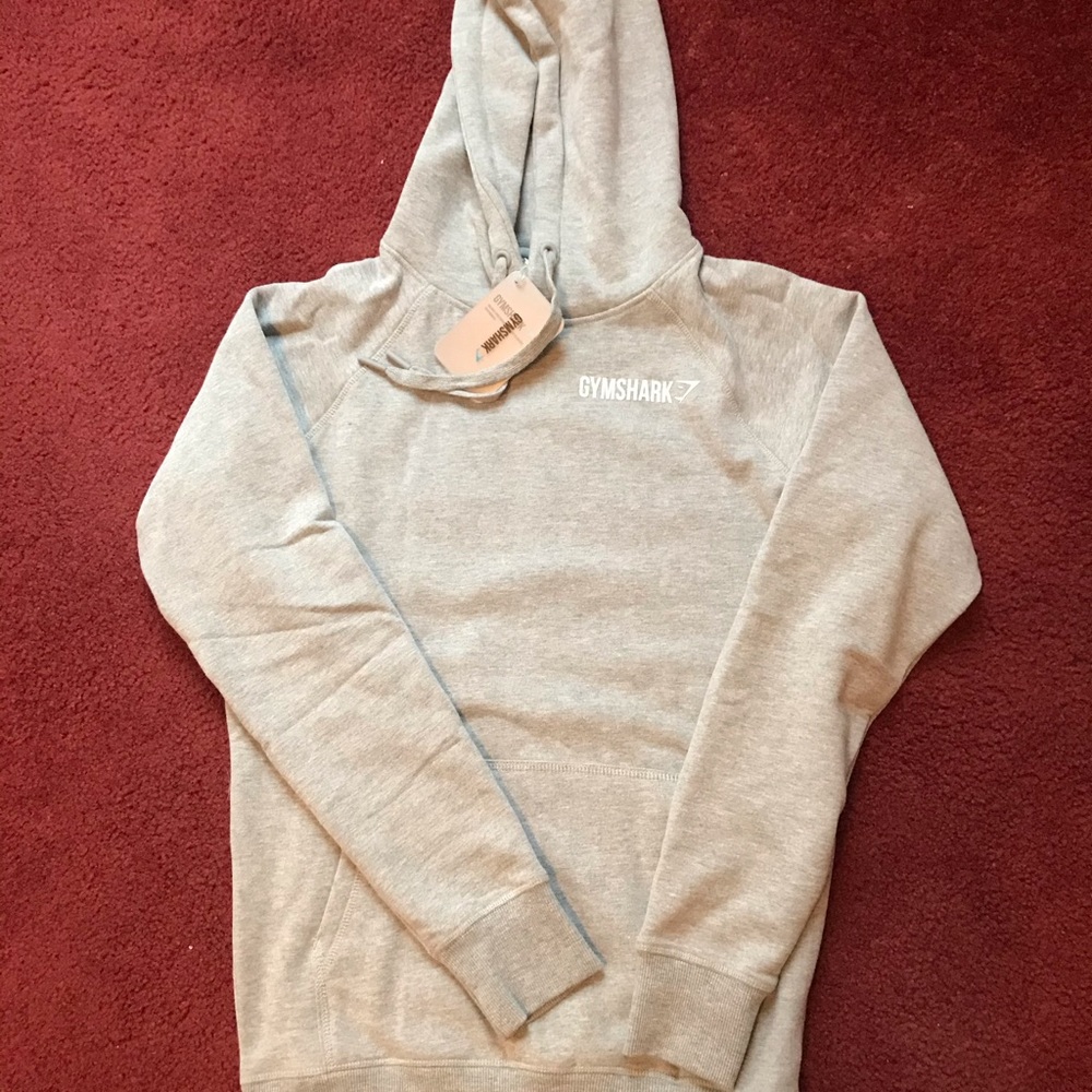 Gymshark Crest Hoodie Light Grey size S